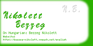 nikolett bezzeg business card